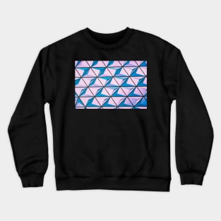 Geometric Triangles (Blue/pink) Crewneck Sweatshirt